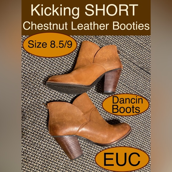 Leather, Giani Bini Zip Heeled Booties! Beautiful Chesnut🔥size 9 (8.5/9)🔥EUC🔥 - Picture 12 of 12